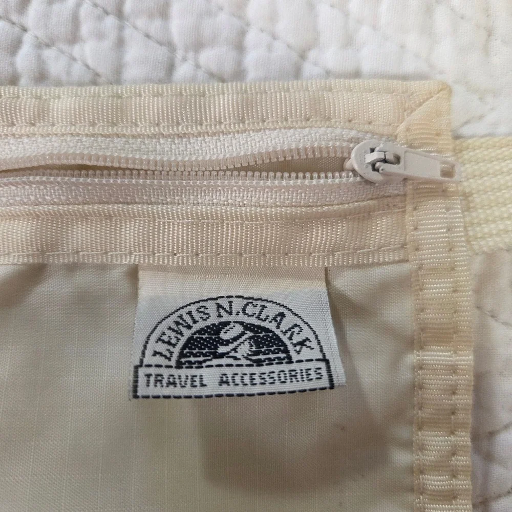 Lewis N Clark Travel Accessories Money Belt Cream Hidden Security Waist Pouch